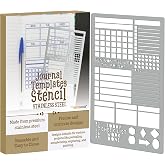 Performore Stainless Steel Stencil - Precision Crafting Tool for Drawing, Journaling, Templates, and Scrapbooks (4.13" x 7" [105mm x 180mm])