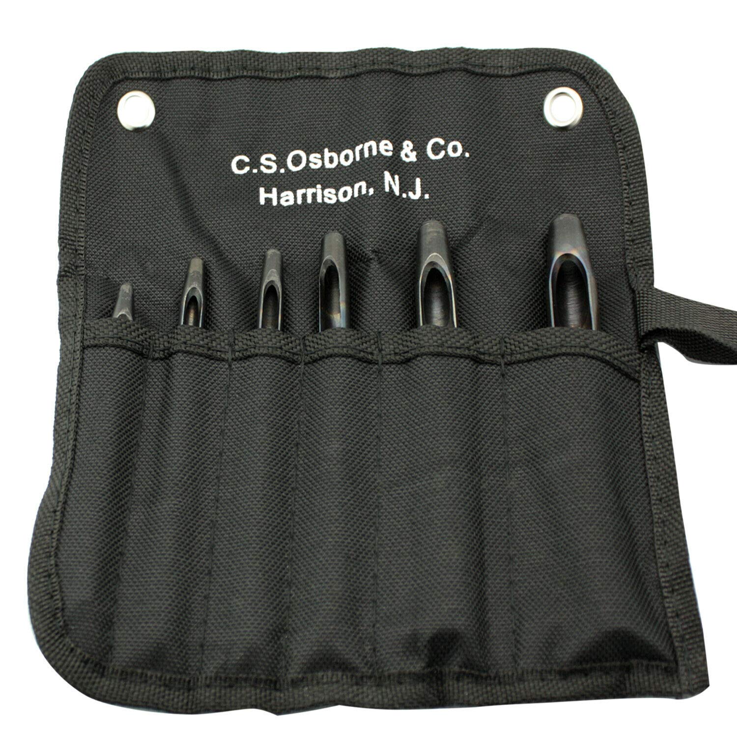 C.S. Osborne 6 Size Belt Punch Set #K-245 Round Hole Punch Made in USA