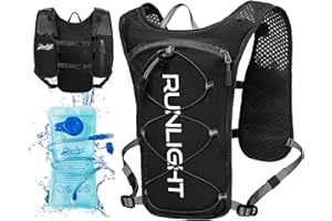Runlight Running Vest for Men Women Hydration Pack Water Backpack with 1.5L Hydration Bladder for Marathon Cycling Hiking Bik