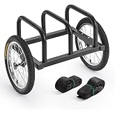 Morohope Double SUP Transport Cart with 16" Wheels, Carrier/Trolley for 2 Stand Up Paddle Boards &amp; Surfboards, Black