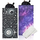 FlyingMage 2 PCS Soft Sunglasses Eyeglass Case, Cute PU Leather Glasses Bag Pouch with Cleaning Cloth for Women Men Kid Girls