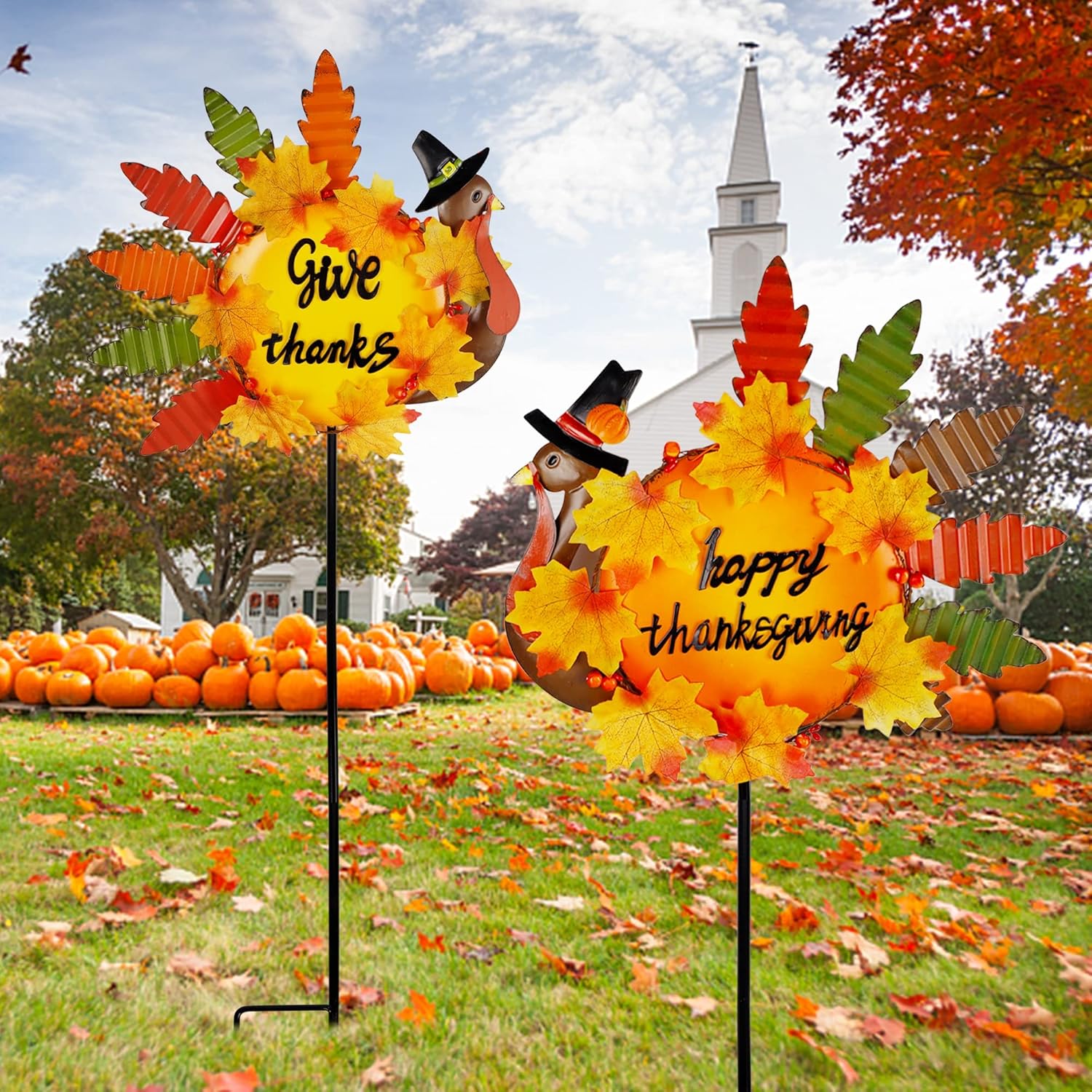 Decorative Garden Stakes - Lulu Home Thanksgiving Turkey Decors, 36