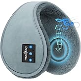 MUSICOZY Bluetooth Headphones Earmuffs Ear Warmers Wireless Headphones Earmuffs, Built-in HD Speakers and Microphone with Carry Bag for Biking Running Cool Tech Gadgets Gifts for Winter(Grey)