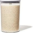 OXO Good Grips Round POP Container – Large (5.2 Qt) for flour, sugar, cereal and more | Airtight Food Storage | BPA Free | Dishwasher Safe | Clear Body,White