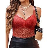 Avidlove Lace Bralette for Women V Neck Camisole Lingerie Spaghetti Strap Tube Slim Tank Top