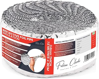 Fabian Clarke London Pipe Lagging Foil Insulation 7.5m x 80mm