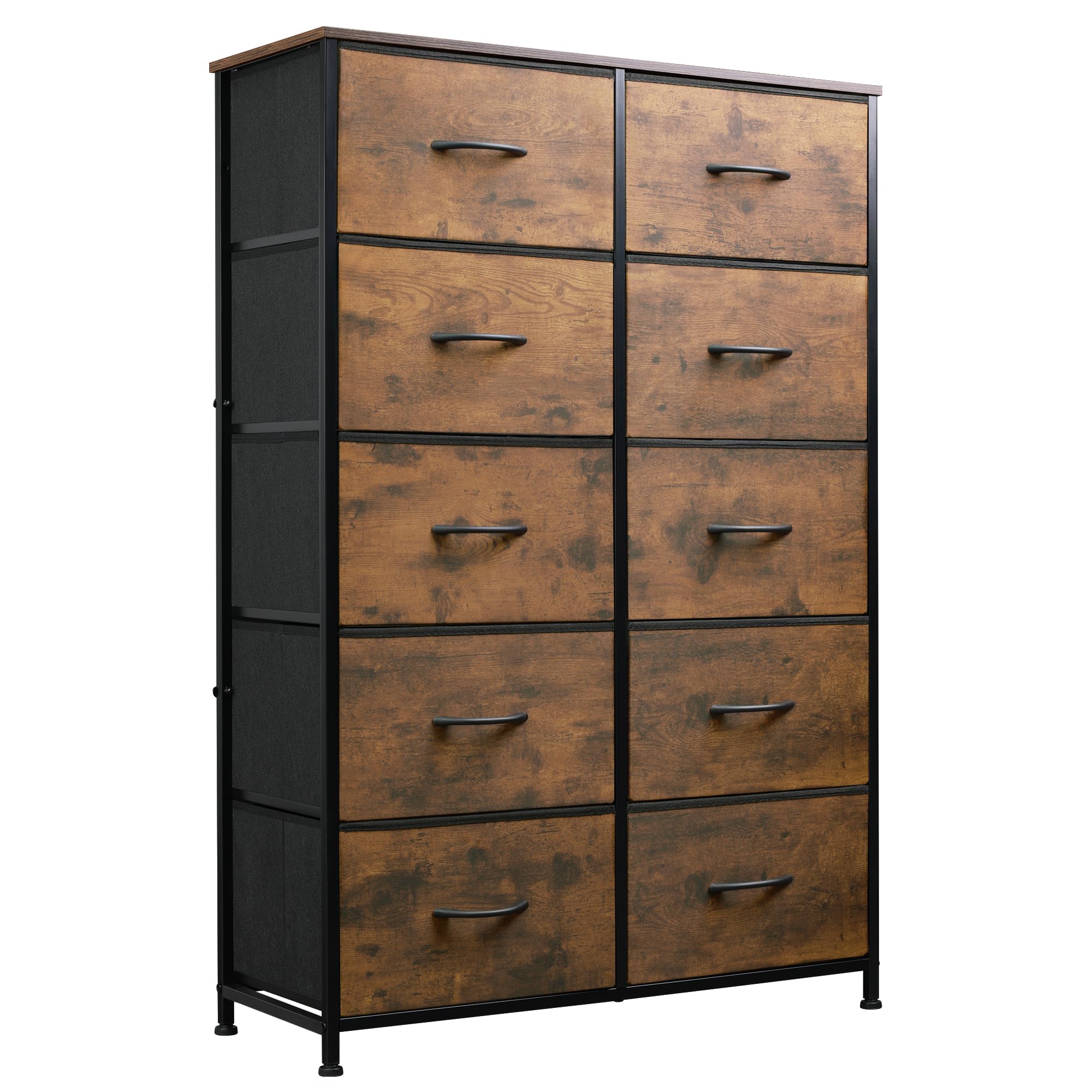 brown wood tall dresser for bedroom Amazon.com: Farmhouse 5 Drawers Dresser for Bedroom, 44" Tall Brown dresser Wood Rustic Chest of Drawers with Wide Metal Handle,Natural Texture,Drawer Organizer for Bedroom,Living Room,Hallway and Entryway : Home & Kitchen