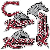 Desert Cactus Rider University Sticker Broncsr Vinyl Decals Laptop Water Bottle Car Scrapbook Sheet T2 (Type 2-3)