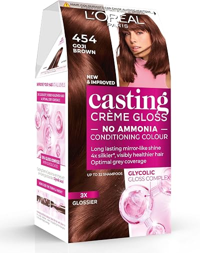 L’Oréal Casting Crème Gloss Goji Brown 454 Semi-Permanent No-Ammonia 32 Washes