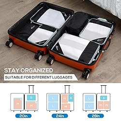 Compression Packing Cubes for Travel, 5 Set Packing