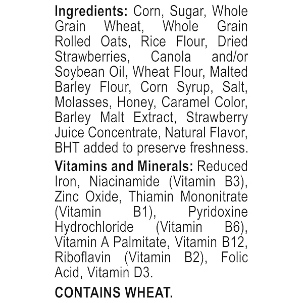 HONEY BUNCHES OF OATS STRAWBERRY, HEART HEALTHY, LOW FAT, MADE WITH WHOLE GRAIN CEREAL, 11 OUNCE