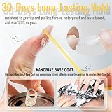 Kanorine Glossy Top Coat and Base Coat Gel Nail Polish Set 15ml x2 view 5