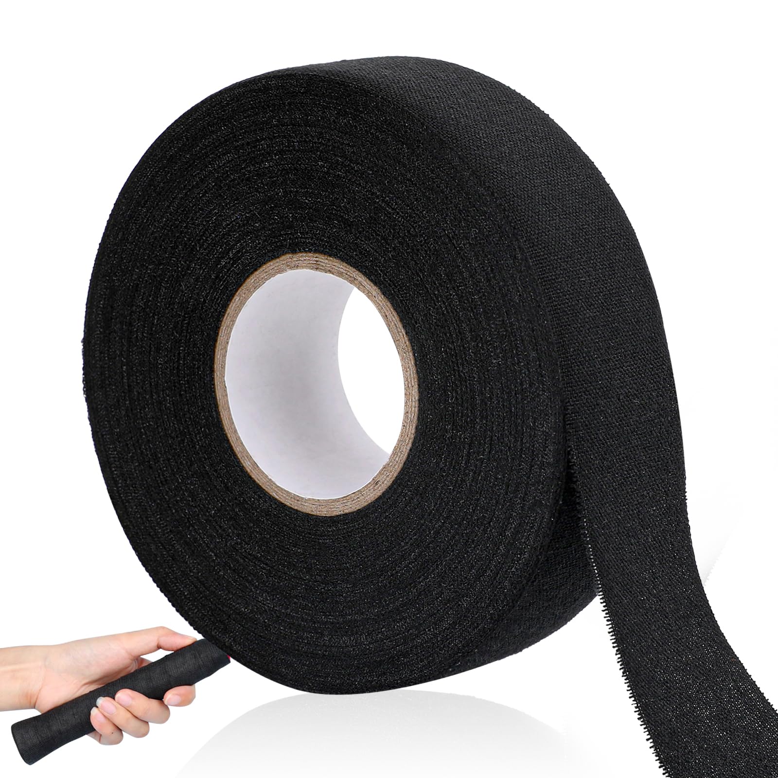 KALIONE Hockey Tape, Anti Slip Hockey Stick Tape 25m × 25mm Self-Adehesive Grip Tape Sports Grips Tape Anti Slip Wear Resistant Stick Tape for Badminton Grip Golf Pole Tennis Racket (Black) — image 1