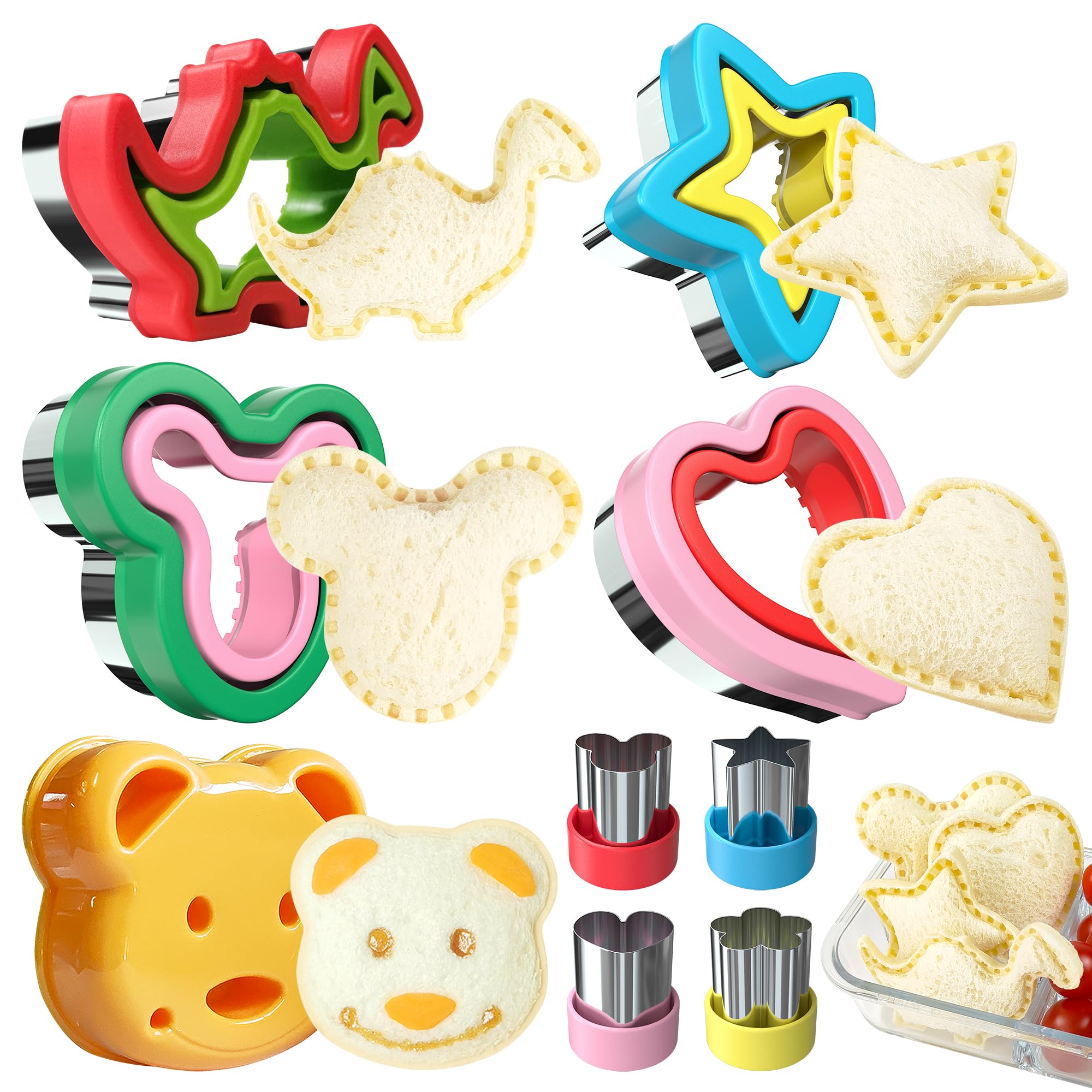 Photo 1 of ***MISSING MANY PIECES***Sandwich Cutter and Sealer, Sandwich Cutter for Kids 5 PCS?BIG?, Decruster Sandwich Maker, Great for Lunchbox and Bento Box - Boys and Girls Kids Lunch***MISSING MANY PIECES***
