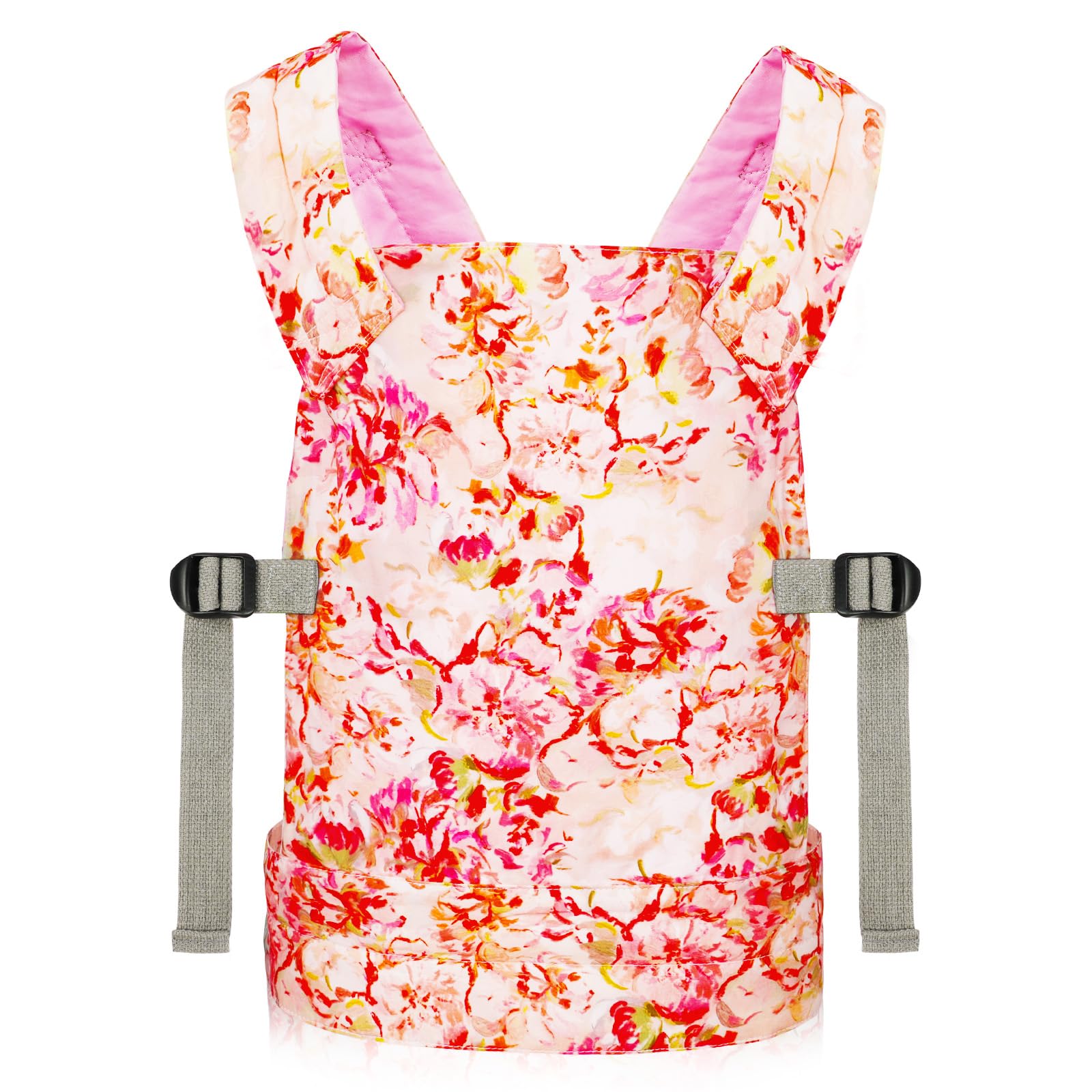 Aolso Baby Doll Carrier Backpack - Front & Back Carrying with Adjustable Straps for 14-18 Inch Dolls - Pink/Red