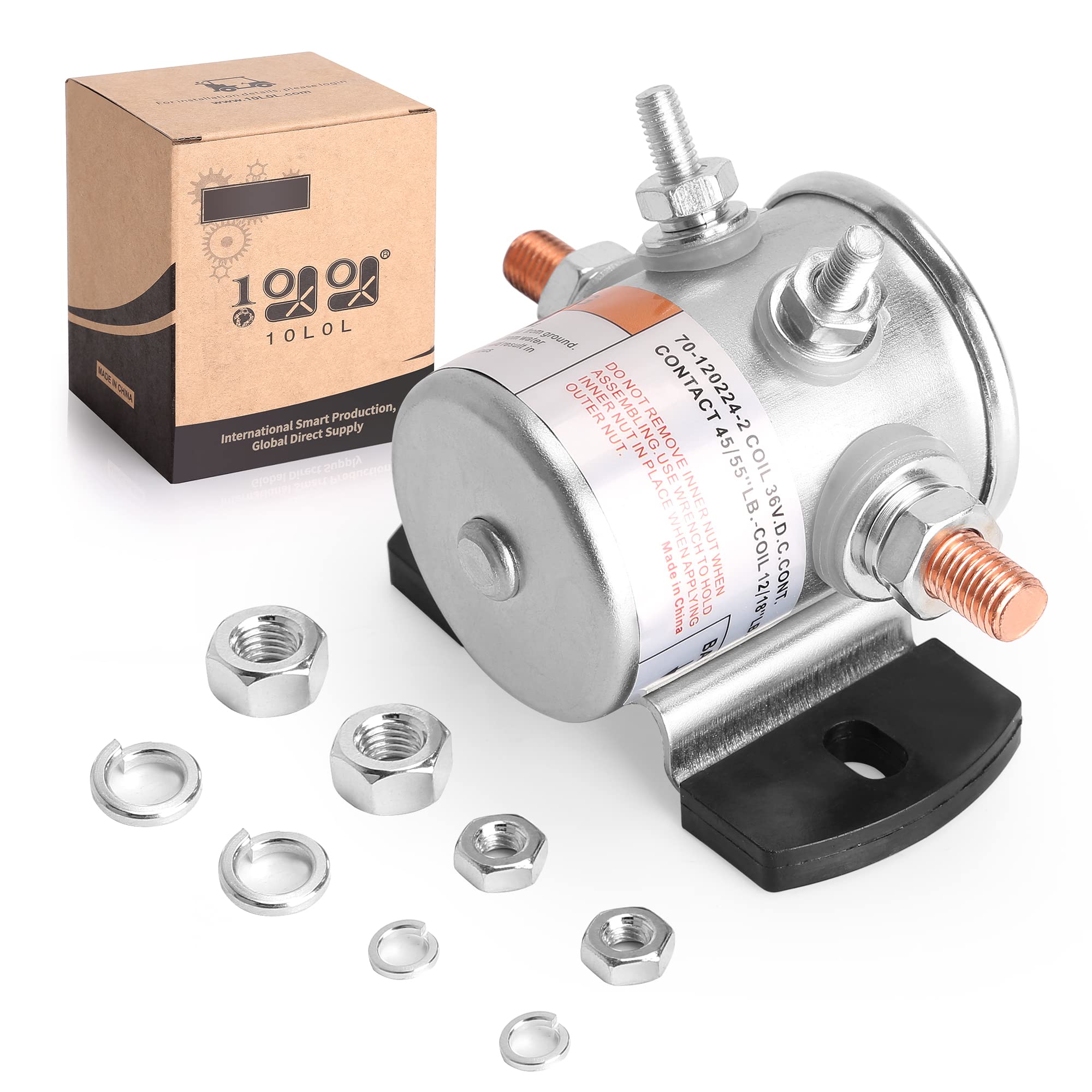 10L0LGolf Cart Solenoid,#70 Series Continuous Duty EZGO Solenoid Relay for 36 Volt EZGO Electric Golf Buggy, OEM# 27855G01 11761G1 27855G02 31680G1 3016