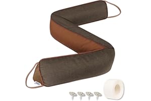 TORRAMI 32" Door Draft Stopper Under Bottom Insulation Noise Air Stopper 2.36LB,Sound Proof Draft Guard Seal for Doors and Windows - Triangle Coffee