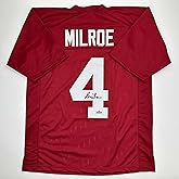 Facsimile Autographed Jalen Milroe Alabama Red Reprint Laser Auto College Football Jersey Size Men's XL