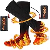 Heated Socks for Men Women, Foot Warmer with Rechargeable Battery Powered, 3Levels Temperatures Setting,Thermal Heating Electric Socksfor Winter Outdoor Sports, Camping, Hunting, Hiking
