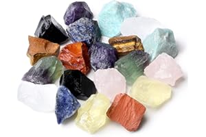 MAIBAOTA Raw Crystals Bulk 1" Natural Rough Crystal Stones Gemstones Rocks for Tumbling Cutting Polishing Witch Reiki Quartz Crystals