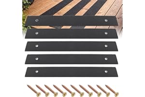 5-Pack Anti-Slip Decking Strips, 16" x 2" Heavy Duty Anti Slip Stair Strips, 3mm Thick, Weatherproof, Long Lasting Safety Gri