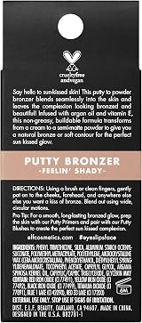 e.l.f. Putty Bronzer Creamy Pigmented Argan Oil Vitamin E 0.35 Oz Feelin’ Shady view 4