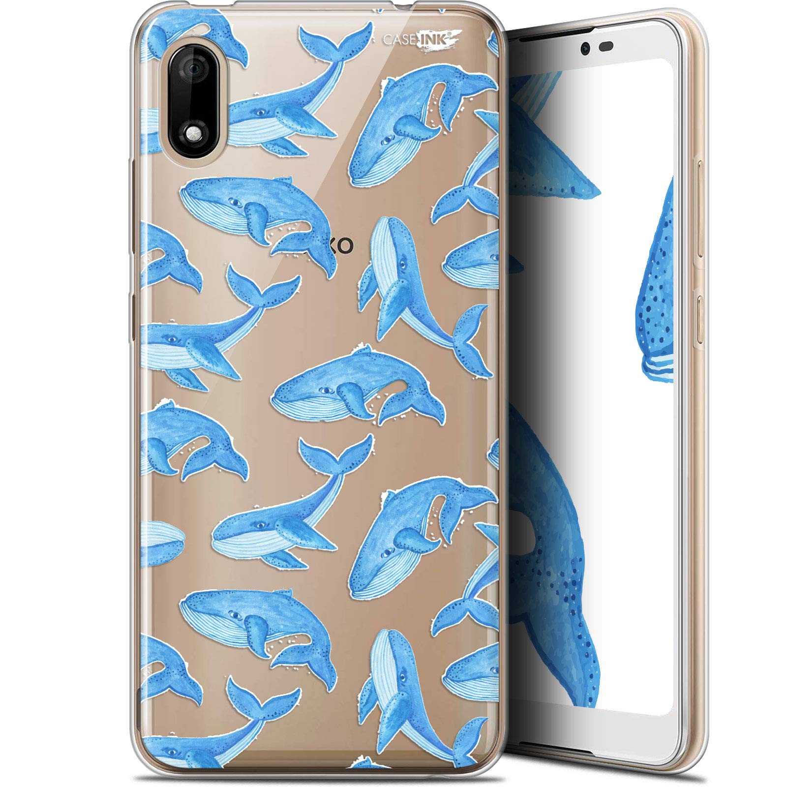 Ultra-Slim Cover for 5.99 Inch Wiko Y70 Whales Design