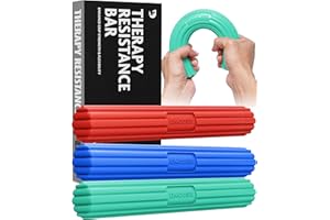 DMoose Fitness Flex Resistance Bar for Physical Therapy - Non-Slip Odorless Material, Exercise Bar for Tennis & Golfers Elbow