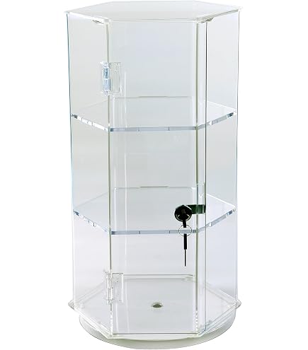 Vitrine Acrylique 3 étages Transparente Avec Serrure Et Miroir - 30x15x40 Cm, étagères Amovibles, Pour Figurines Et Objets De Collection