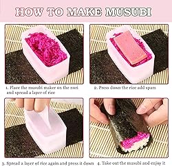 Spam Musubi Mold, 4 Pcs Musubi Maker Kit Spam