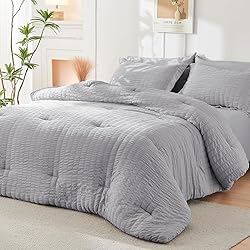 HYMOKEGE Light Grey Full Size Comforter Sets