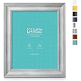 LaVie Home 8x10 Picture Frames (1 Pack, Light Gray) Rustic Photo Frame Set with Tempered Glass for Wall Mount Display