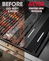 Unicook 3pc BBQ Heat Shield 29.8–53.3cm Porcelain Steel Universal Parts view 4
