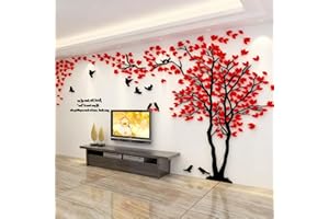 Family Tree Wall Decor Decals - DIY 3D Tree of Life Wall Art Large Decal Stickers Silver Decor Living Room Mural for Bedroom 