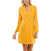 Sharagano Womens Versatile Stretch Sharkskin Blazer Dress