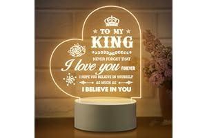 Milcier Valentines Day Gifts for Him Husband, Gifts for Boyfriend - to My King Night Light - Mens Valentines Gifts for Him, Romantic Birthday Valentines Gifts for Boyfriend Husband Men Fiance