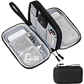 Skycase Electronic Organizer Travel Case - Waterproof Travel Cord Pouches for Organization, Cable Organizer, All-in-One Double Layers Storage Bag for Accessories, Charger, Cable, Black