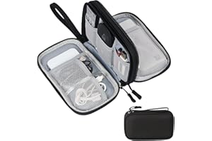 Skycase Electronic Organizer Travel Case - Waterproof Travel Cord Pouches for Organization, Cable Organizer, All-in-One Double Layers Storage Bag for Accessories, Charger, Cable, Black-1