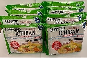 Sapporo Ichiban Japanese Style Noodles and Chicken Flavored Soup, 3.5-Ounce (Pack of 8) by Sapporo