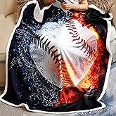 Sviuse Baseball Blanket Baseballs Gifts for Boys and Adults Sports Ball Stuff for Softball Lover Soft Sports Fleece Throw Blanket Baseballs Printed Blanket All Season (50"x60")