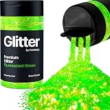 Hemway Fluorescent Green Glitter Shaker 130g Extra Chunky Glitters