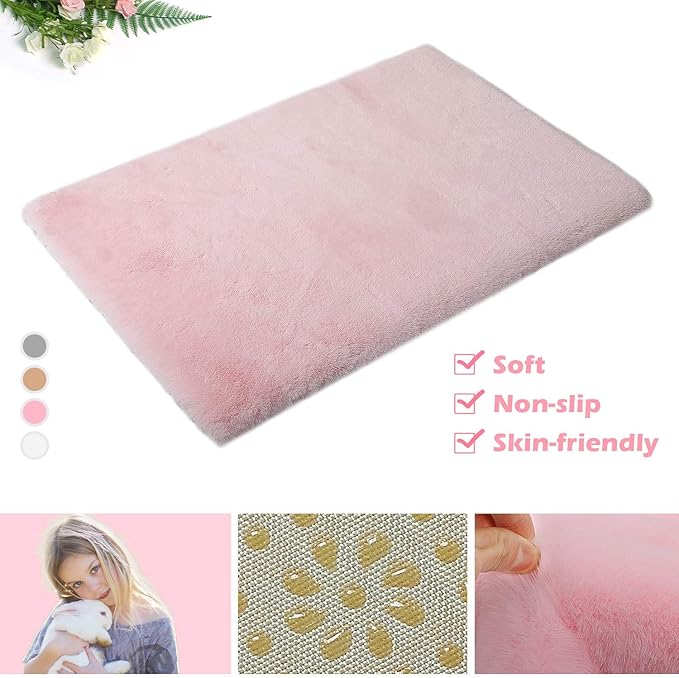 HLZHOU Super Soft Faux Rabbit Fur Rug Fluffy Rug for The