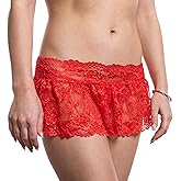 Pin Up Doll, Women's Lace Skirt, Mini Skirt for Women, Girls Short Sheer Lace Bottom, Available in Small Through XX-Large