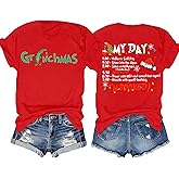 Christmas Shirts for Women Merry Christmas Shirt My Day I'm Booked T-Shirt Holiday Family Casual Short Sleeve Tops