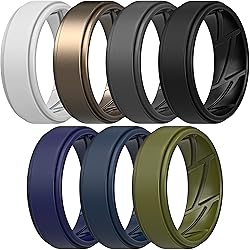 ThunderFit Silicone Wedding Rings for Men