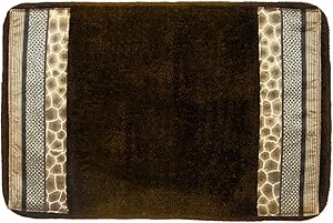 Popular Bath 781304 Safari Stripes, Bath Rug, Chocolate