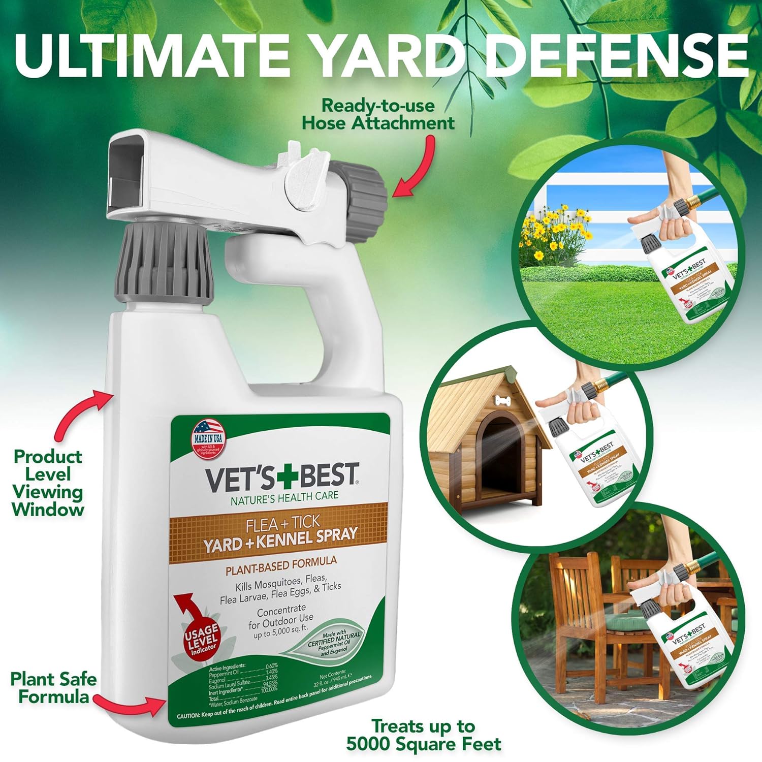 Reviews Vet's Best Flea and Tick Yard and Kennel Spray Yard Treatment