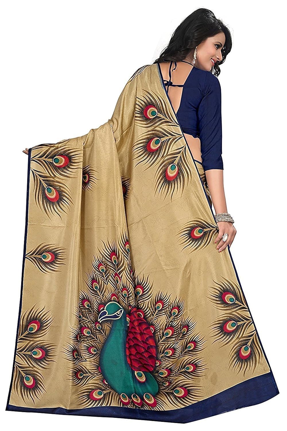 j b fashion silk saree with blouse piece
