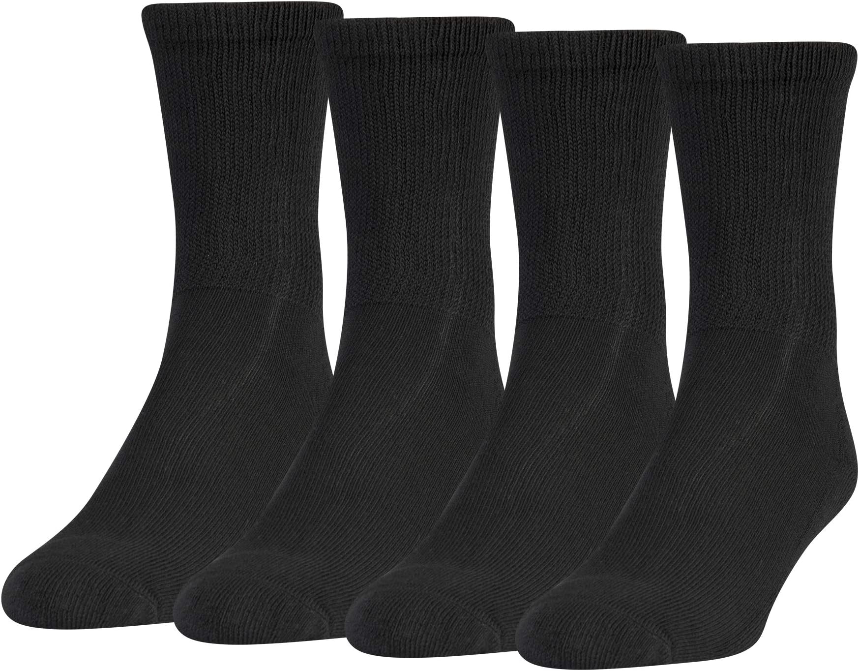 MediPeds Men's Coolmax Crew Socks, 4-Pack
