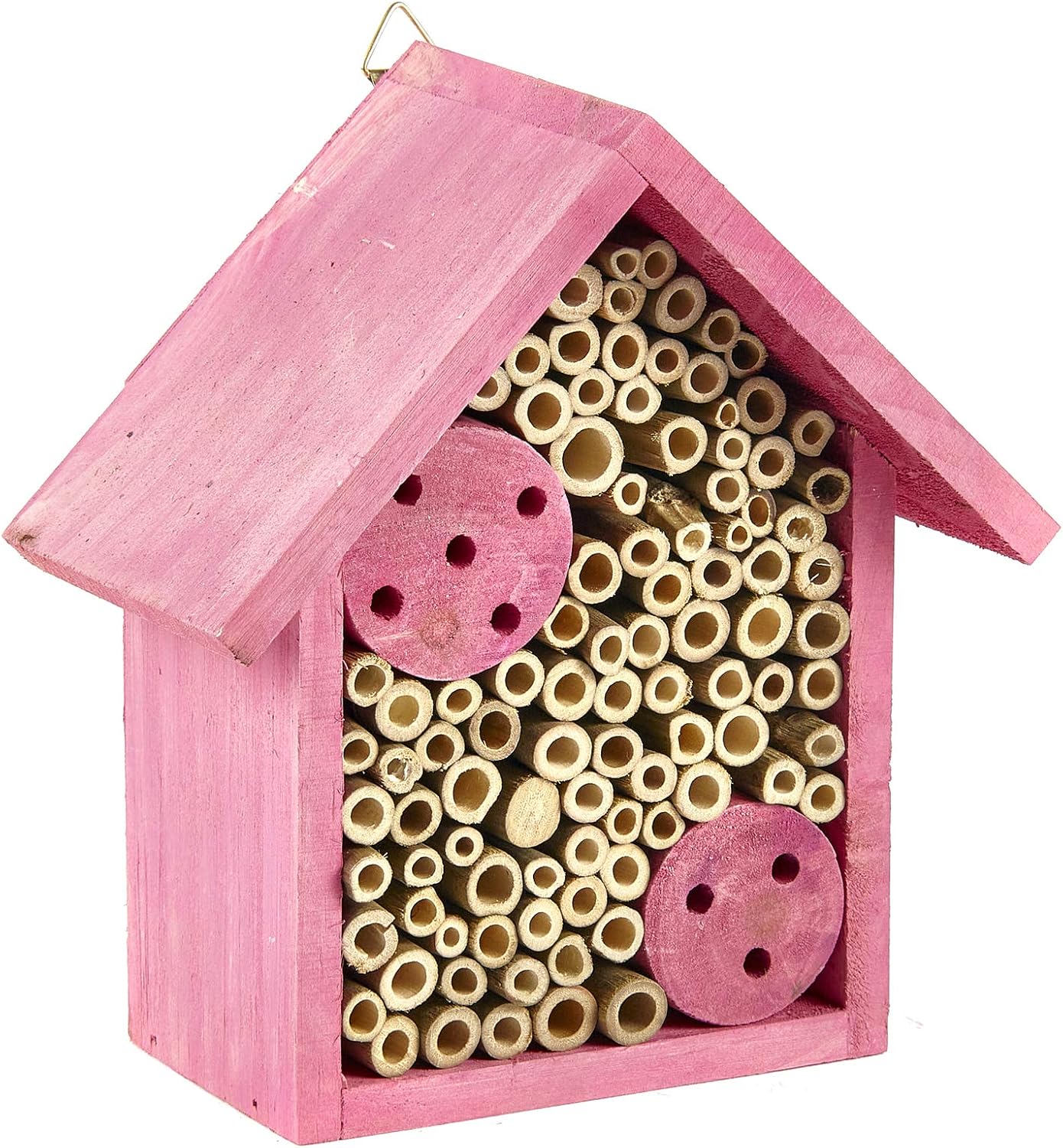 Pink Insect Hotel Home House Bees Bugs and Insects Nesting Box